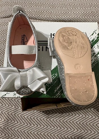 Kız Çocuk Gri Fiyonklu Babet Ayakkabı - Görsel 3