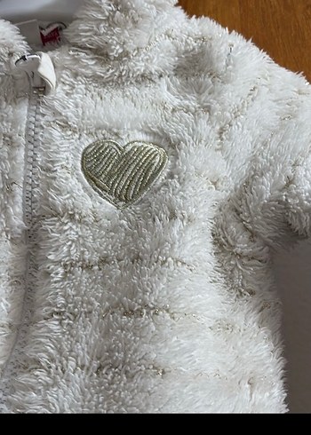 Bebek Kız Peluş Tulum Beyaz - Görsel 2