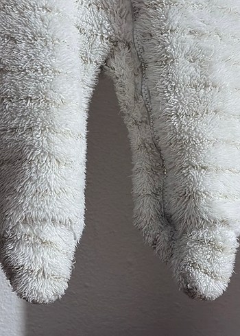 Bebek Kız Peluş Tulum Beyaz - Görsel 3