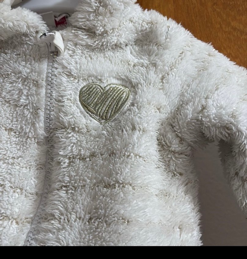 Bebek Kız Peluş Tulum Beyaz - Görsel 2