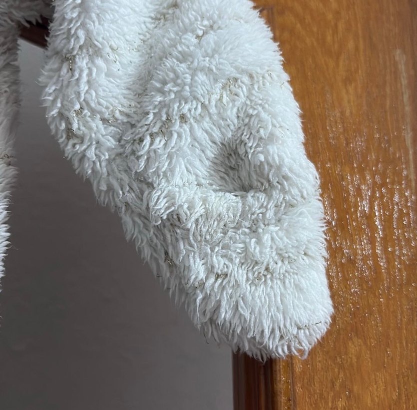 Bebek Kız Peluş Tulum Beyaz - Görsel 4