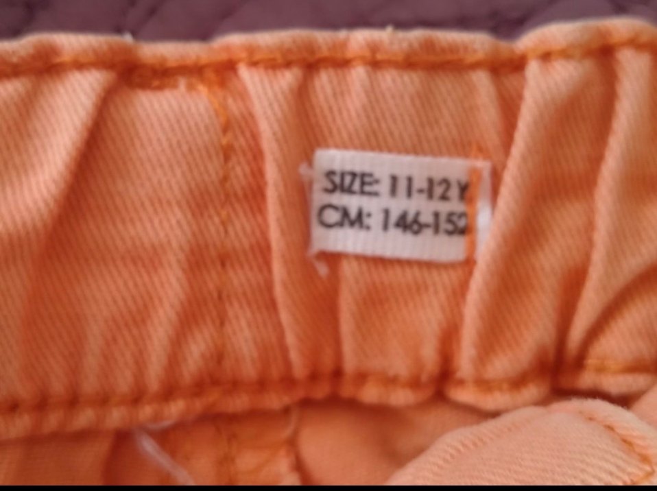 Turuncu Renkli Kız Çocuk Şort - Görsel 5