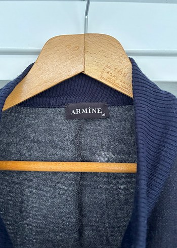 Düğmeli Uzun Gri Kadın Giy Çık - Görsel 2