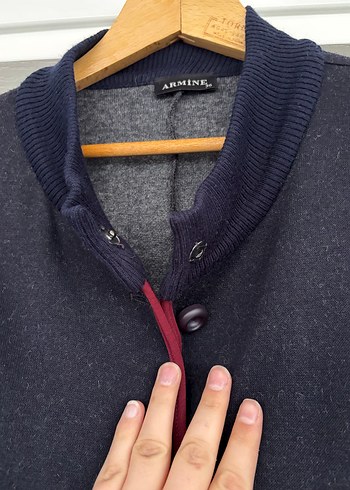 Düğmeli Uzun Gri Kadın Giy Çık - Görsel 4