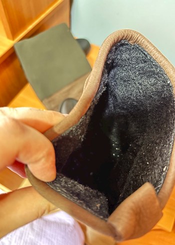 Kahverengi Kadın Diz Boyu Yağmur Çizmesi - Görsel 5