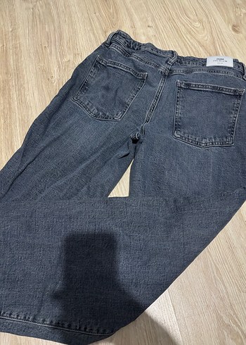 Gri Rahat Kesim Kadın Kot Pantolon - Görsel 5