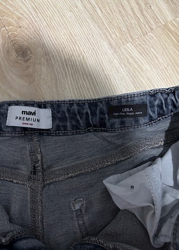 Gri Rahat Kesim Kadın Kot Pantolon - Görsel 2