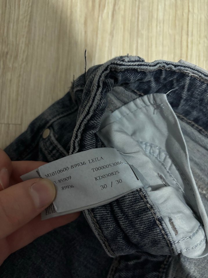 Gri Rahat Kesim Kadın Kot Pantolon - Görsel 3