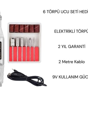 Manikür ve Pedikür Seti Beyaz Işıklı Lamba - Görsel 2