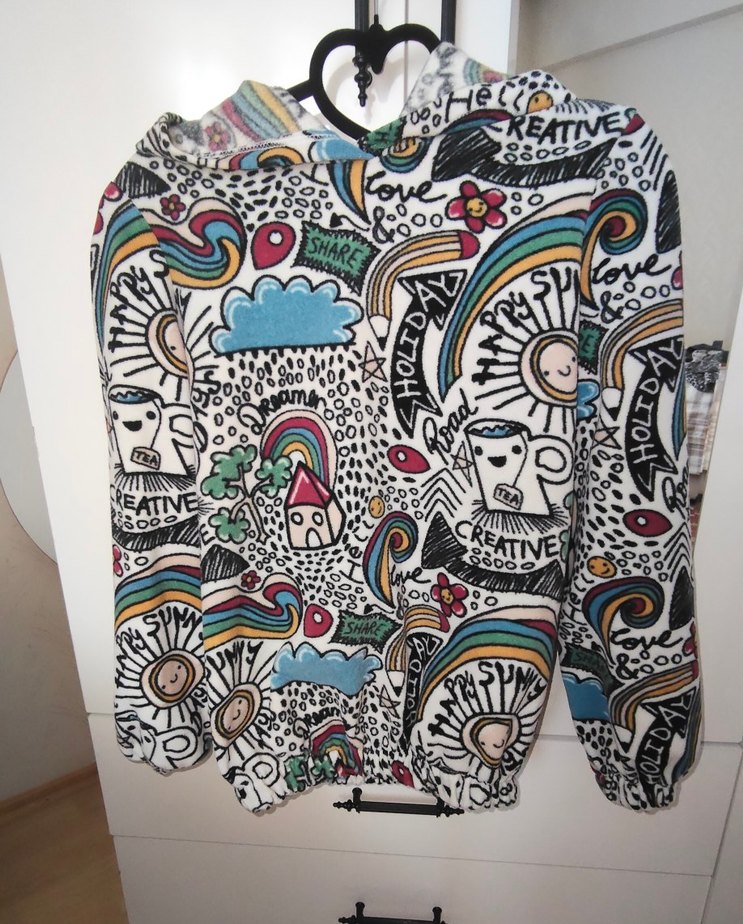 Renkli Desenli kadın/çocuk sweatshirti - Görsel 2