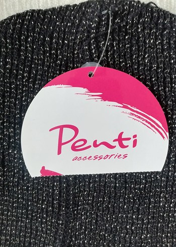 Penti siyah  simli Örgü Kadın Bere - Görsel 2