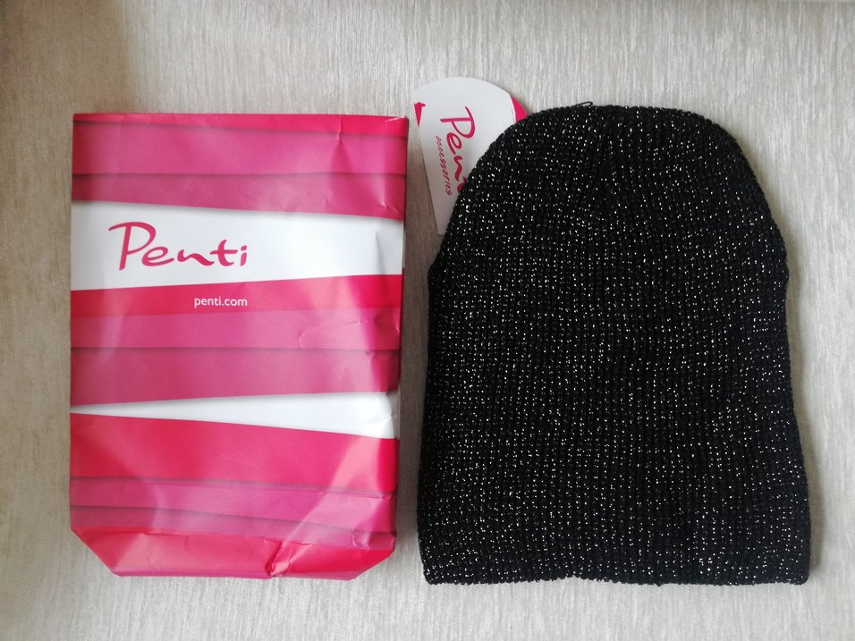 Penti siyah  simli Örgü Kadın Bere - Görsel 5