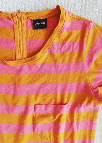 Pieces marka Çizgili kadın şort tulum - Görsel 5