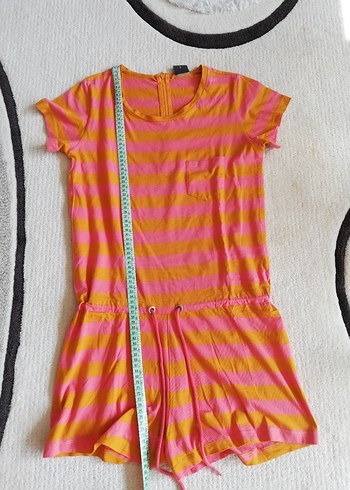 Pieces marka Çizgili kadın şort tulum - Görsel 4