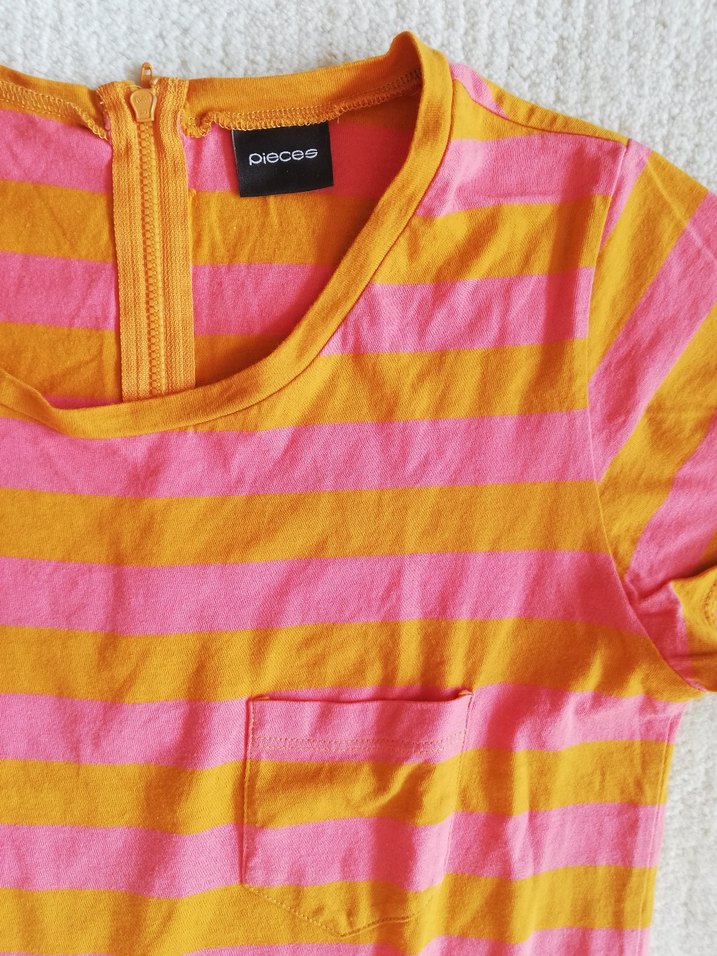 Pieces marka Çizgili kadın şort tulum - Görsel 5