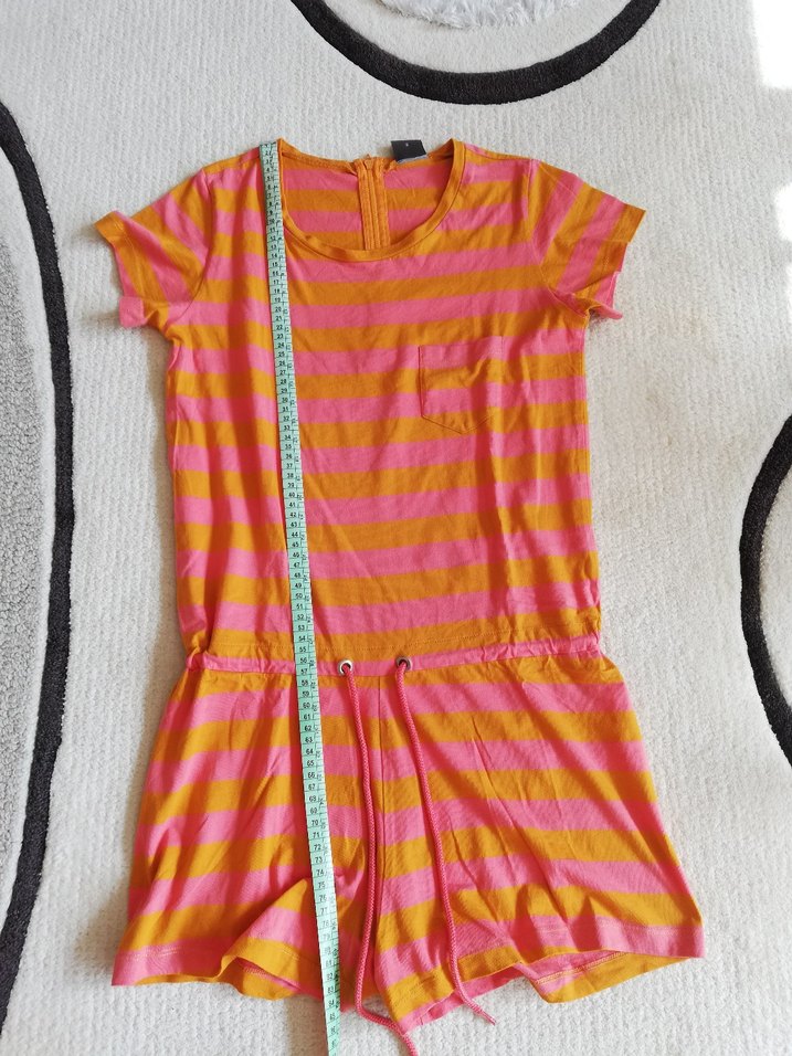 Pieces marka Çizgili kadın şort tulum - Görsel 4