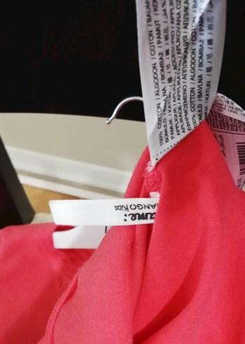 Mango Kız Çocuk Düğmeli Uzun Kollu V Yaka Pembe Tişört - Görsel 6