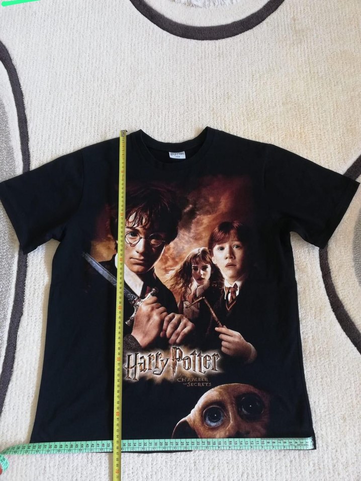 Harry Potter Baskılı Siyah unisex Tişört - Görsel 4