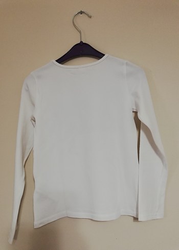 DefactoKız Çocuk Beyaz Uzun Kollu Baskılı Tişört - Görsel 2