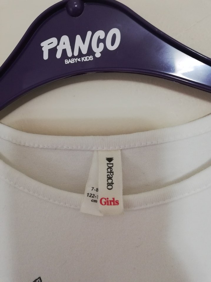 DefactoKız Çocuk Beyaz Uzun Kollu Baskılı Tişört - Görsel 3