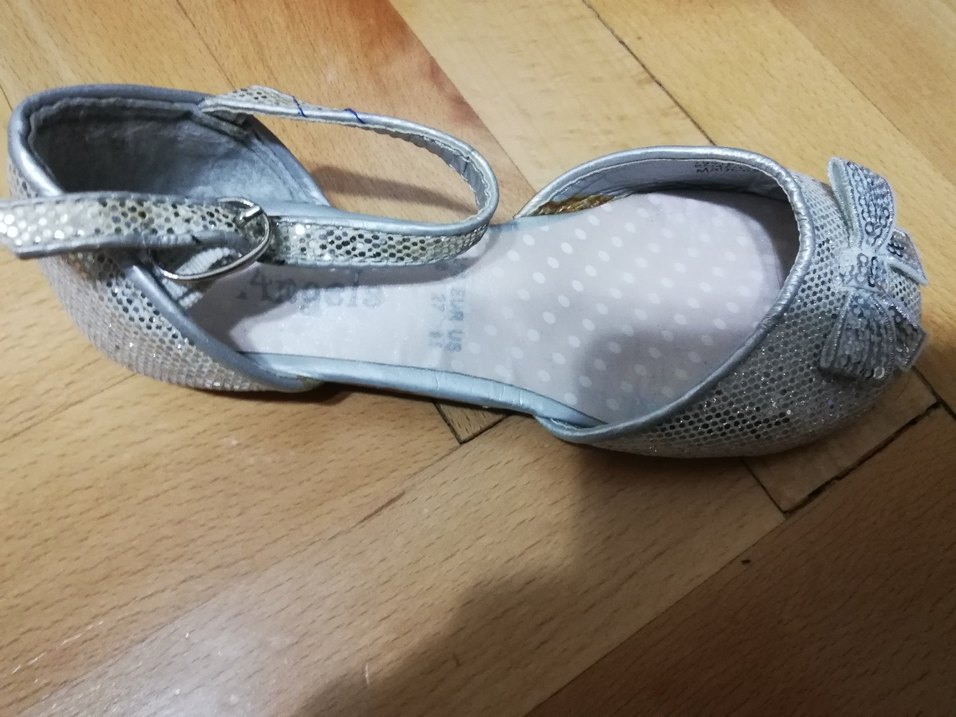 Accesorize kız  Çocuk Gri simli bilekten bağlamalı  Babet - Görsel 3