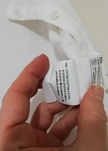 Benetton kız  Çocuk Beyaz Gömlek - Görsel 4