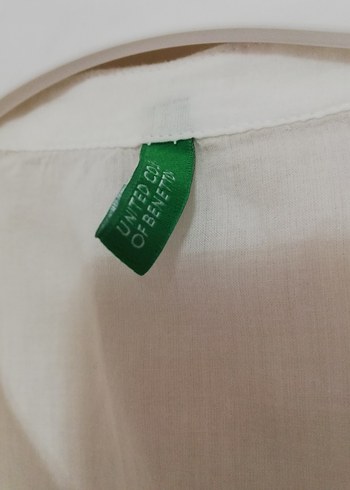 Benetton kız  Çocuk Beyaz Gömlek - Görsel 2