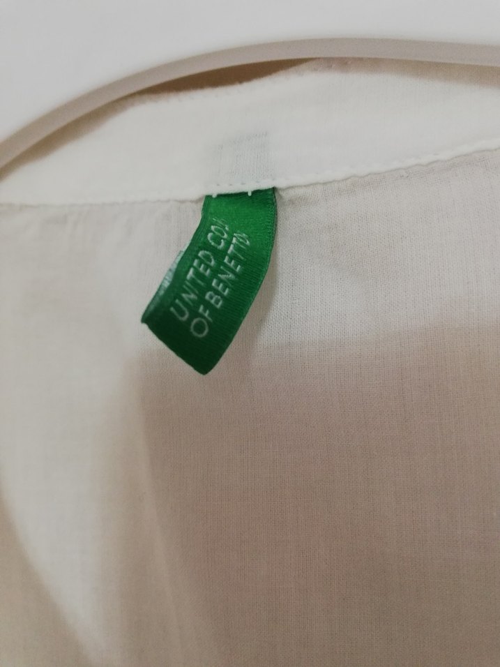 Benetton kız  Çocuk Beyaz Gömlek - Görsel 2