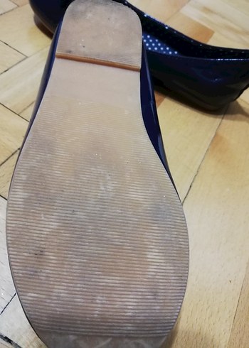 H&M Kız Çocuk Lacivert Rugan Babet Ayakkabı - Görsel 7