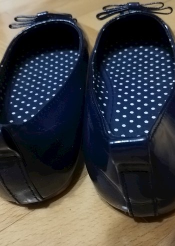 H&M Kız Çocuk Lacivert Rugan Babet Ayakkabı - Görsel 4