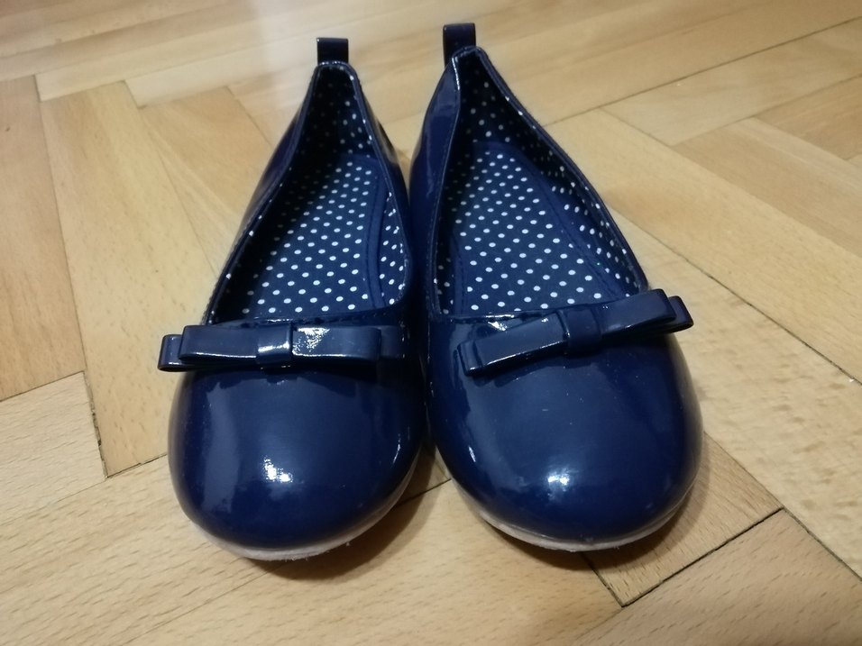 H&M Kız Çocuk Lacivert Rugan Babet Ayakkabı - Görsel 3