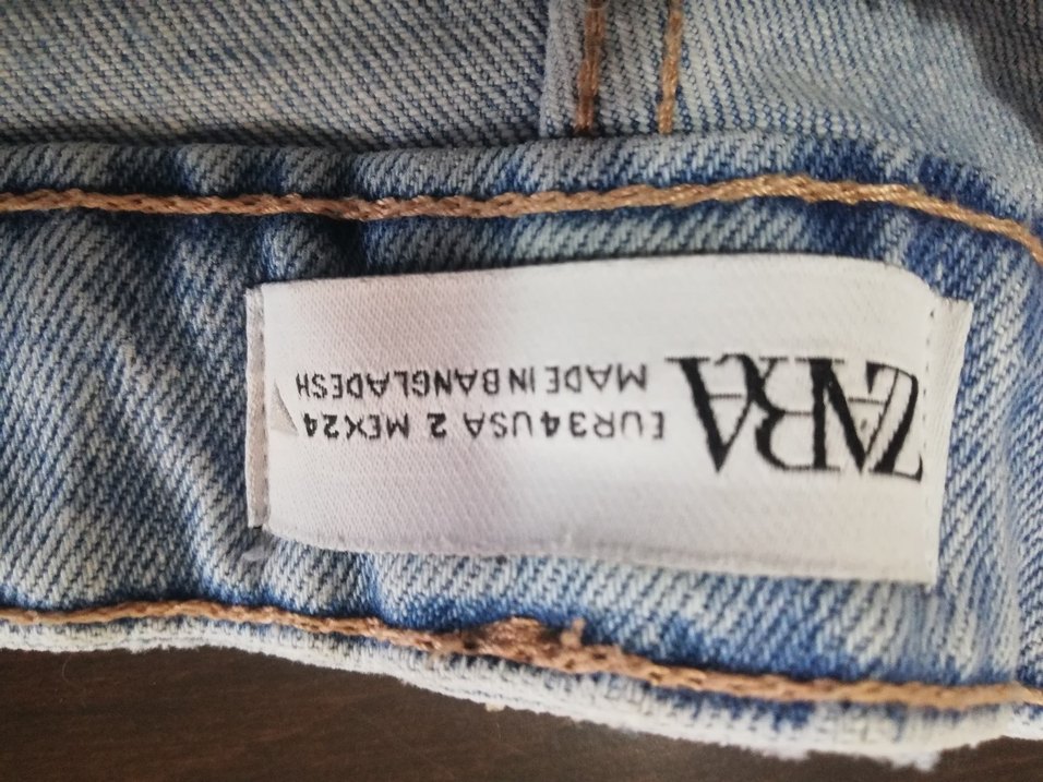 Zara Kadın Açık Mavi Mini Denim Şort - Görsel 3