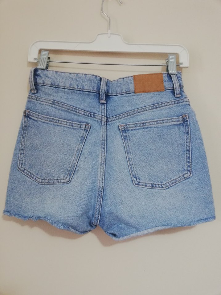 Zara Kadın Açık Mavi Mini Denim Şort - Görsel 2