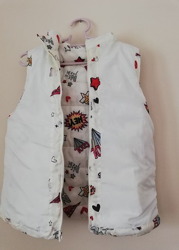 Zara Girl Renkli Baskılı Kız Çocuk pofidik şişme Yelek - Görsel 8