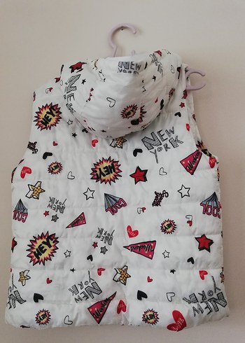 Zara Girl Renkli Baskılı Kız Çocuk pofidik şişme Yelek - Görsel 2