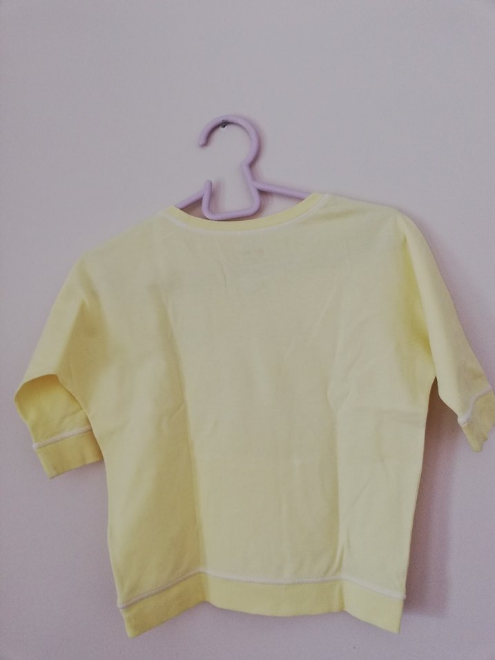 Old Navy kız Çocuk Sarı yarımKollu tshirt - Görsel 3