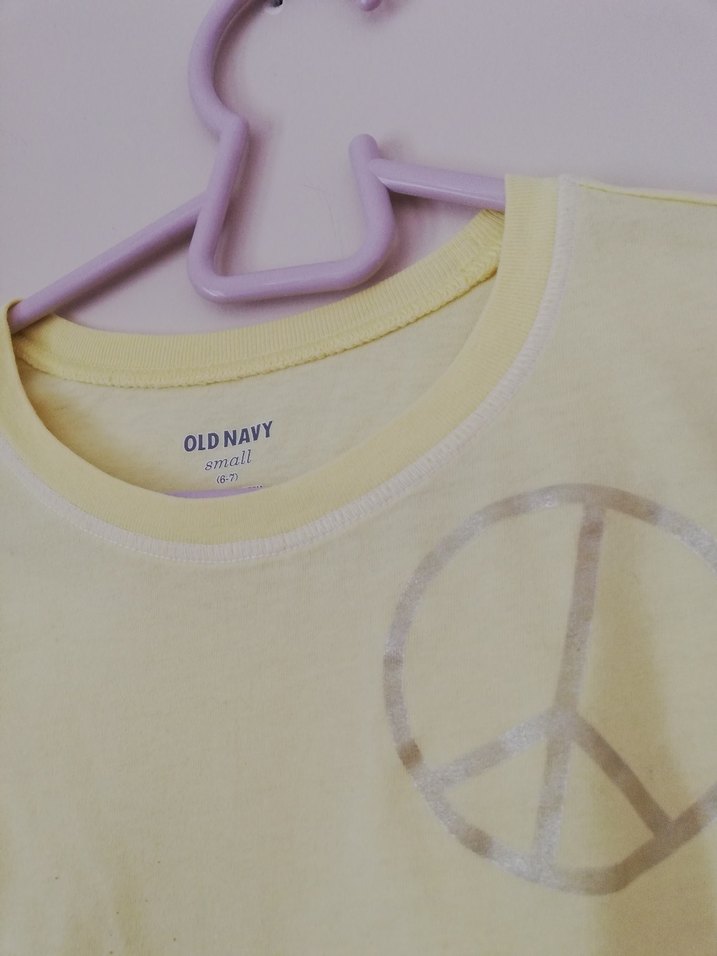 Old Navy kız Çocuk Sarı yarımKollu tshirt - Görsel 2