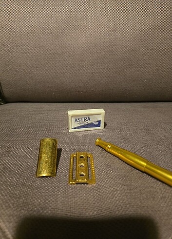 Altın renk tıraş aleti makinesi 3 parça  - Görsel 6