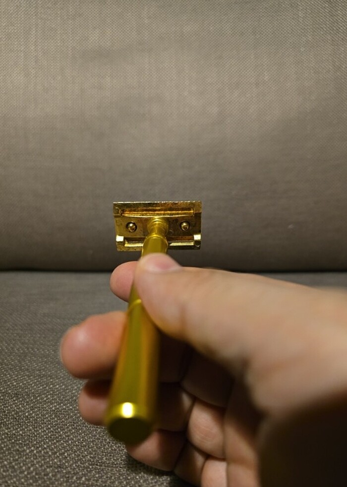 Altın renk tıraş aleti makinesi 3 parça  - Görsel 5