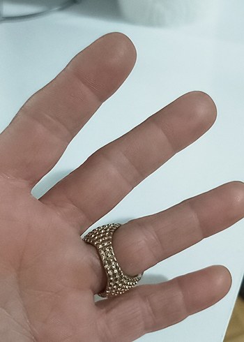 Boncuk Detaylı Vintage Altın Yüzük - Görsel 5