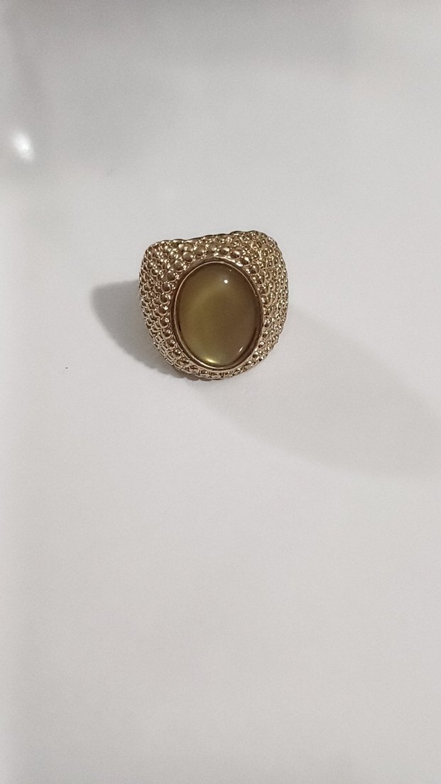 Boncuk Detaylı Vintage Altın Yüzük - Görsel 2