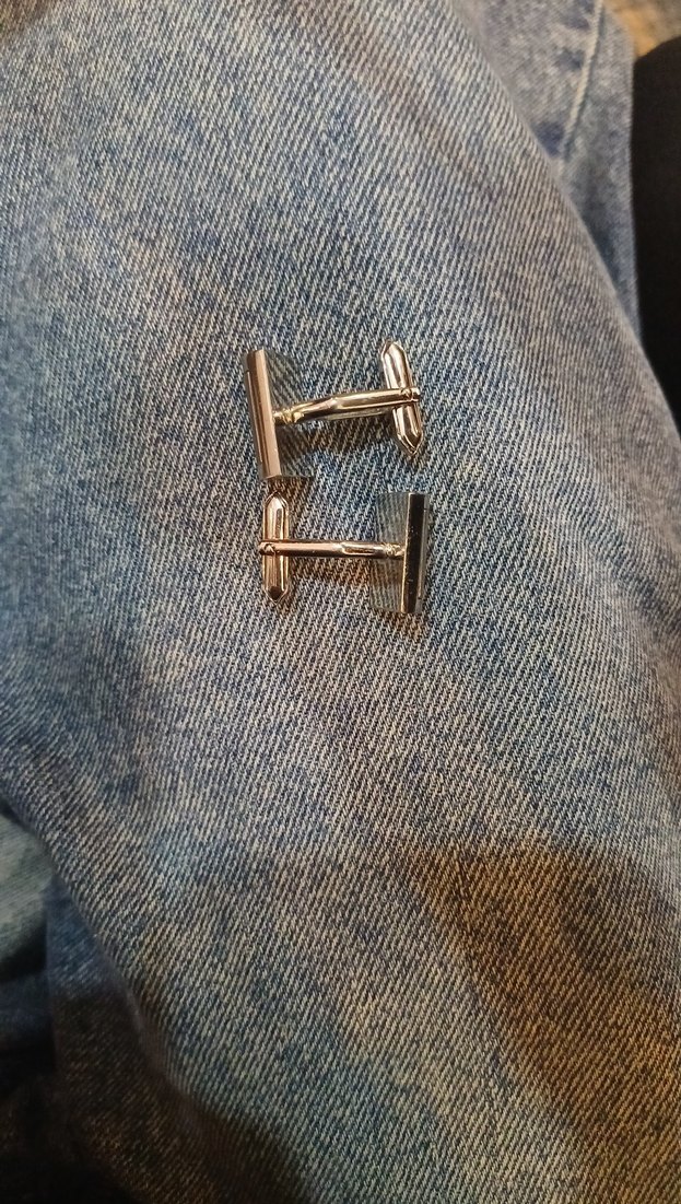 Gri Tokalı Erkek Kol Düğmeleri - Görsel 2