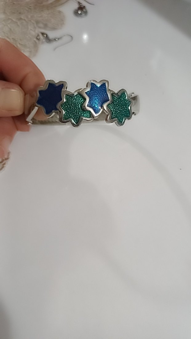 Tokalı Turkuaz Bohem Kadın Bileklik - Görsel 4