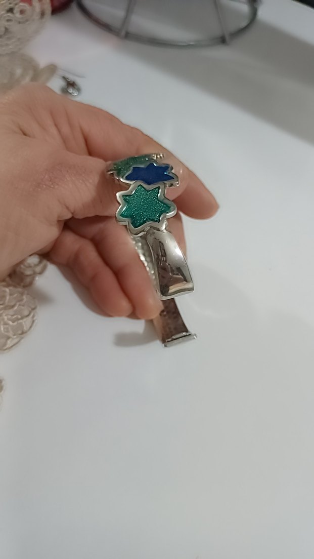 Tokalı Turkuaz Bohem Kadın Bileklik - Görsel 2