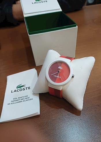 Lacoste Kırmızı Renk Modern Erkek Kol Saati orijinal UNISEX - Görsel 2