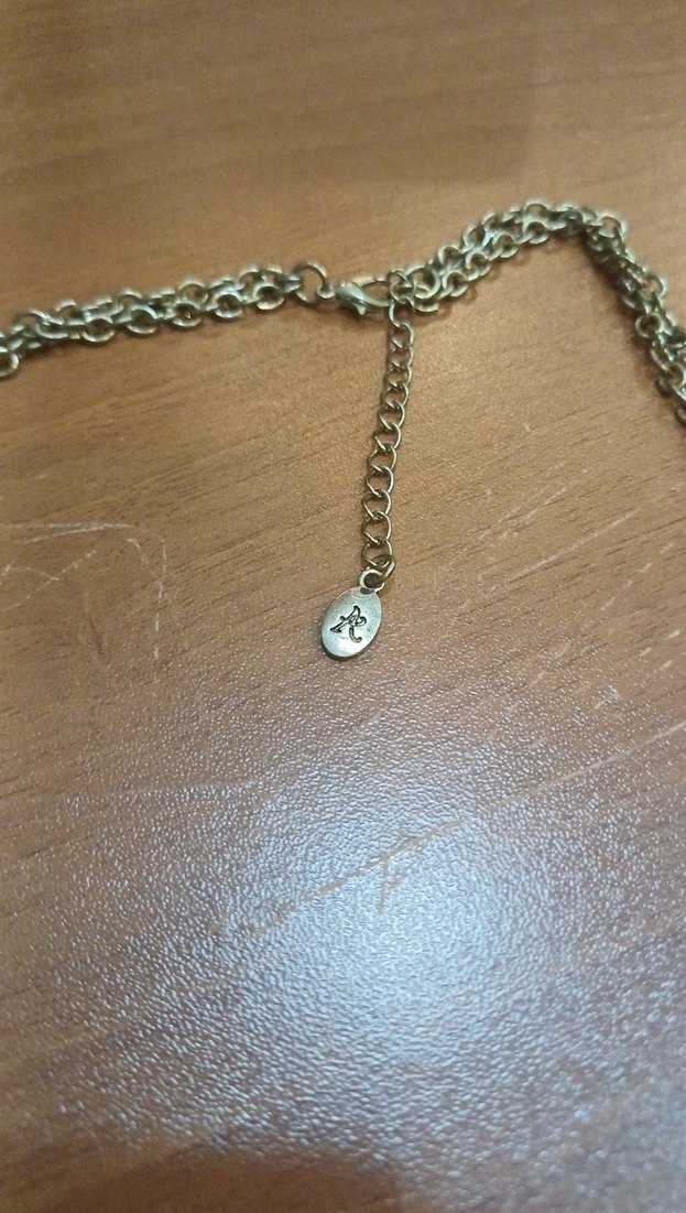 Bohem Zincir Detaylı Uzun Gri Yılan Desenli Kolye - Görsel 3