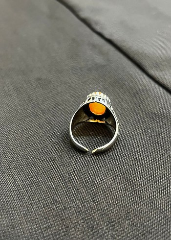 Turuncu Vintage Kadin Bohem Yüzük GÜMÜŞ - Görsel 7