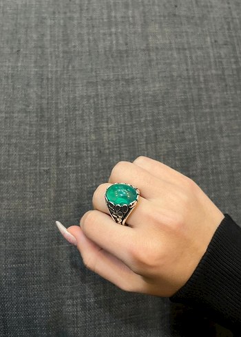 Kadin Vintage Bohem Turkuaz Yüzük - Görsel 3