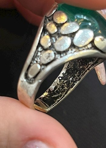 Kadin Vintage Bohem Turkuaz Yüzük - Görsel 7