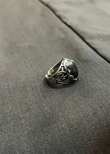 Siyah Gotik Vintage Kadin Yüzük - Görsel 6